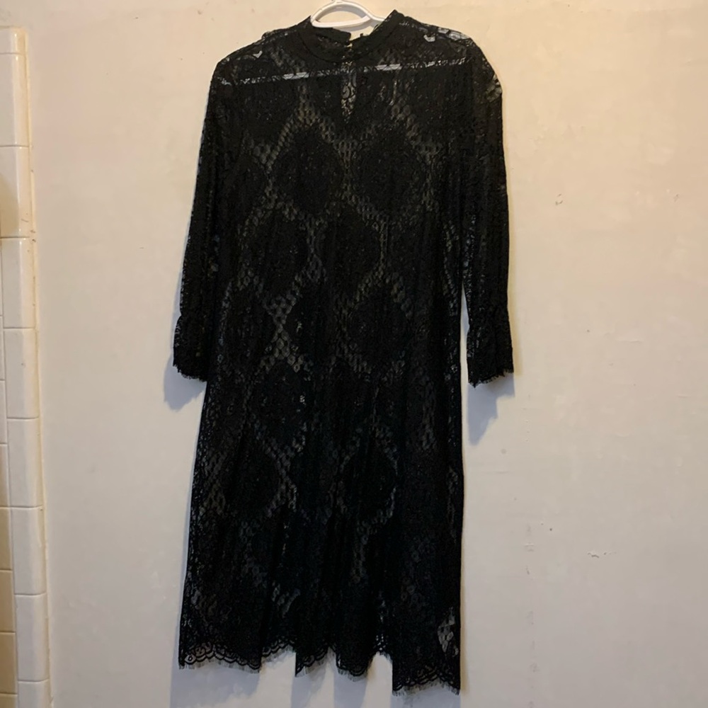 NWT Forever 21 Sheer Black Lace Dress Swimsuit Coverup Size 0X